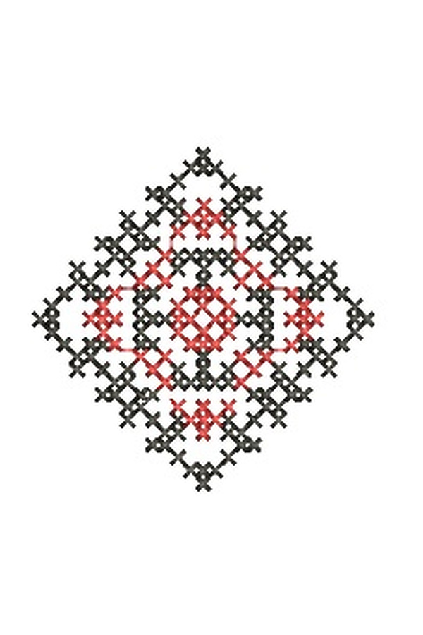 Cross-stitch machine embroidery design. Tetiana ornament
