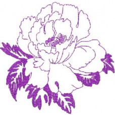 Дизайн  для машинної вишивки Троянда (контур), Розмір - 150х150  Кількість стежків- 7700 ст. 