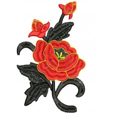 Програма  для машинної вишивки Троянда, Розмір - 90х145  Кількысть стебків - 12000 ст. 