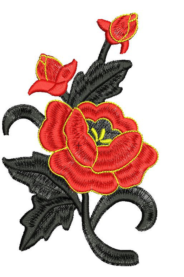 Програма для машинної вишивки Троянда