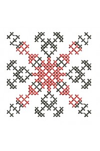 Cross-stitch machine embroidery design. Valentyn ornament