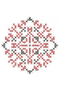 Cross-stitch machine embroidery design. Valentyna ornament