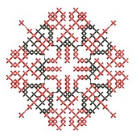 Cross-stitch machine embroidery design. Valeriy ornament