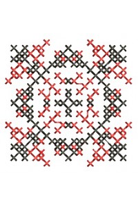 Cross-stitch machine embroidery design. Viktoriia ornament