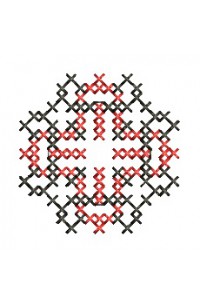 Cross-stitch machine embroidery design. Vira ornament