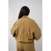 Женский вышитый костюм светло-коричневый Ярило