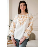 White women's embroidered shirt "Koloski" in a bouquet.