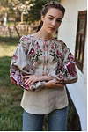 Лляна вишиванка Птаха