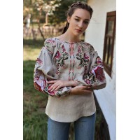 Лляна вишиванка Птаха