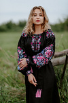 Жіноче вишите плаття довге Леля чорна