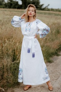 Жіноче вишите плаття довге біле, Леля, 50