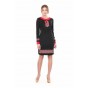 Malanka, black knitted dress. 46 size