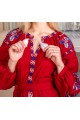 Паризький букет, сукня червона з вишивкою