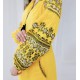 Gold, yellow long dress with embroidery