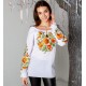 Easter egg, women's white embroidered shirt with gold