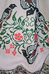 Embroidered pink dress with embroidery Birdsong Echoes