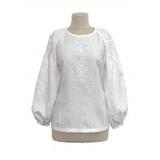 White embroidered shirt Marichka with a white embroidered shirt