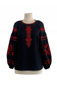 Black embroidered shirt Marichka