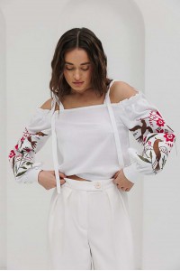 White embroidered shirt May