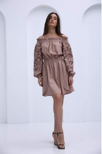 Brown velvet dress Corinna