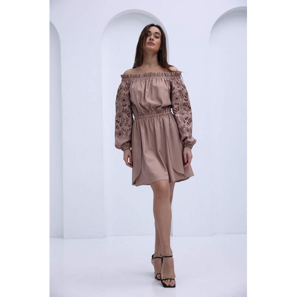 Brown velvet dress Corinna