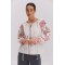 Women's embroidered milk jacket with wide cuffs with ties, Grace, size S