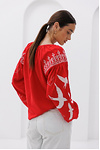 Red embroidered for womenwallows