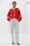 Red embroidered for womenwallows