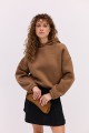 Жіноче утеплене худі коричневе з вишивкою That girl
