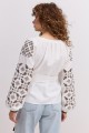 Milk embroidered women's shirt with chocolate embroidery Veronika