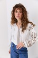 Milk  embroidered women's blouse Violina