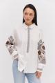 Milk embroidered shirt with a detachable collar Rodoslava, one size
