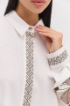 Milk embroidered shirt with a detachable collar Rodoslava, one size