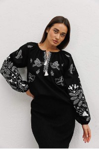 White embroidered women's blouse Makoviya