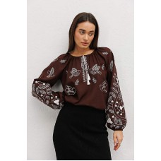 Brown embroidered women's Solovey