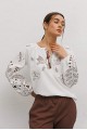 Stylish white women's embroidered shirt Solovey M