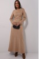 Long beige suede skirt "Harmony": Style and comfort without compromise!