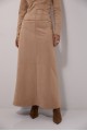 Long beige suede skirt "Harmony": Style and comfort without compromise!