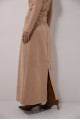 Long beige suede skirt "Harmony": Style and comfort without compromise!