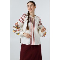 Біла вишиванка жіноча Радослава, розмір 44