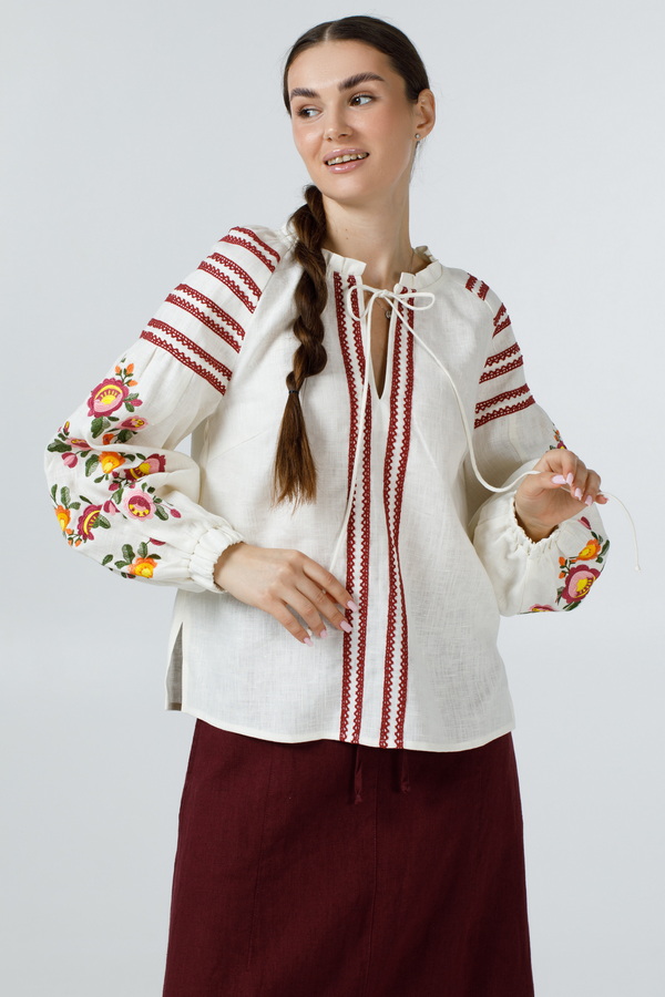 White women's embroidered shirt Radoslava 