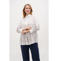 White embroidered shirt with ears Radmila