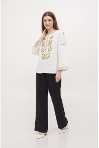 White women's embroidered shirt Harmony