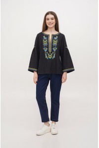 Black women's embroidered shirt Harmony