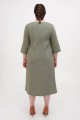 Long green linen dress Vasilina