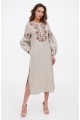 Long gray linen dress Kazka