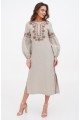 Long gray linen dress Kazka