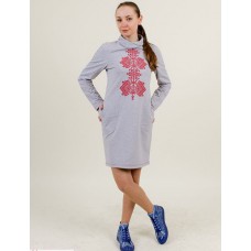 Resin-2, skinny, gray embroidered shirt for women