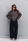 Women's brown velour zip-up hoodie with The Pickleball Club embroidery