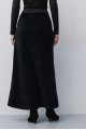 Skirt-trapeze black winter, Skirt trapeze black color